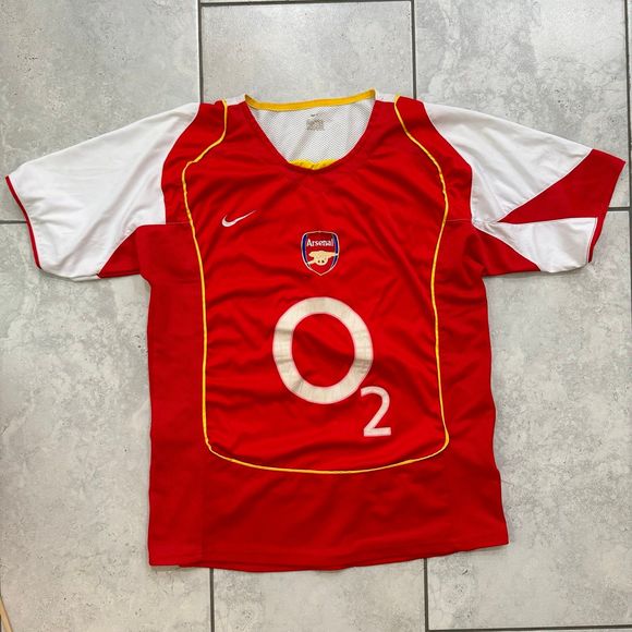 Vintage 2004-2005 Nike Arsenal O2 Home Jersey Size M - Picture 1 of 8